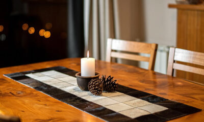 Camino de mesa de Cuero Vacuno. CAM 01