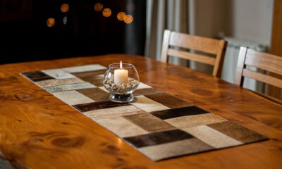 Camino de mesa de Cuero Vacuno. CAM 01