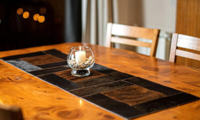 Camino de mesa de Cuero Vacuno. CAM 01