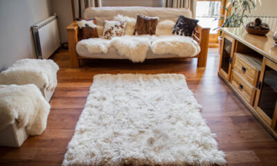 Alfombra de piel de oveja blanca. ALF 04