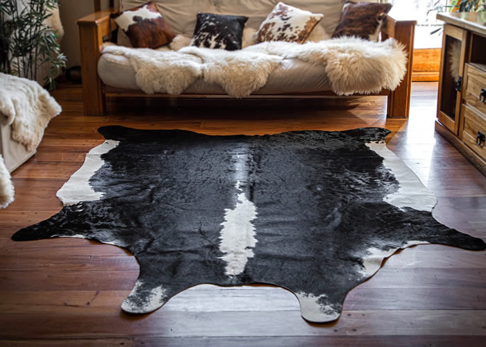 Alfombra de piel de vacuno "Salpicado". CUE 02D - Imagen 2