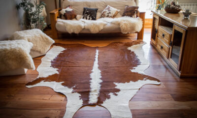 Alfombra de cuero vacuno "Café con Leche". CUE 02C