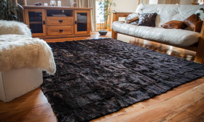 Alfombra de cuero de Nutria Negra. ALF 07